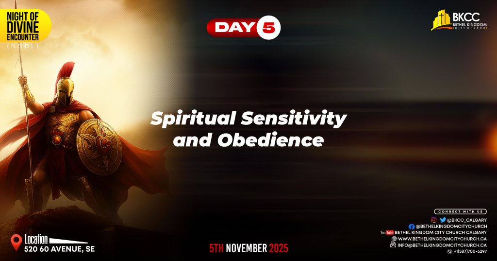 Spiritual Sensitivity and Obedience