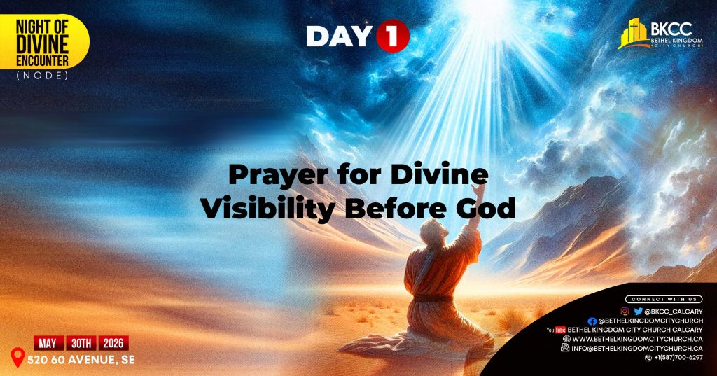 Prayer for divine visibility before God